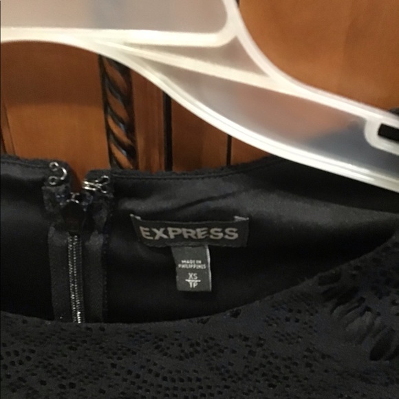 2 pc set Express top skirt lady girl size XSmall 0 black lacy EUC outfit dress - Picture 10 of 16